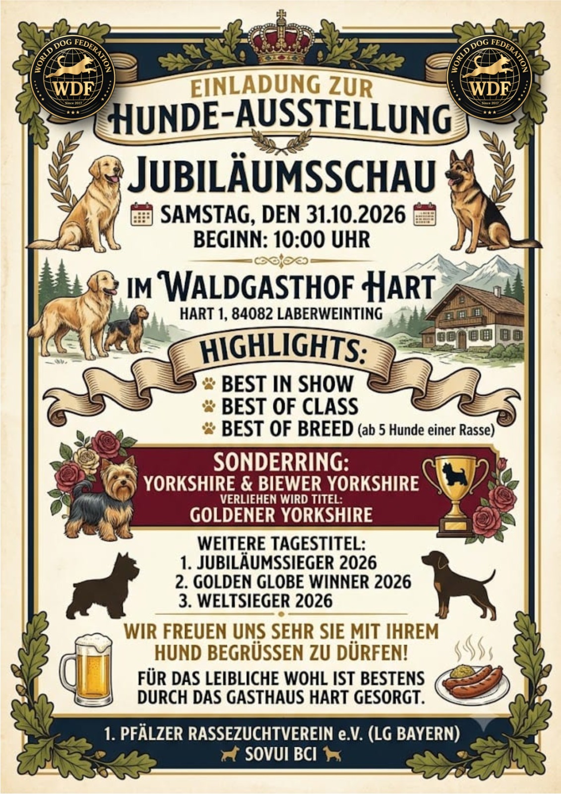 Jubiläumsshow der Hundeausstellung